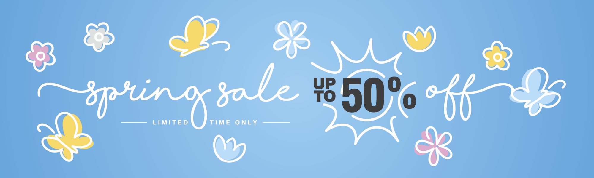 Rest Relax spring sale banner