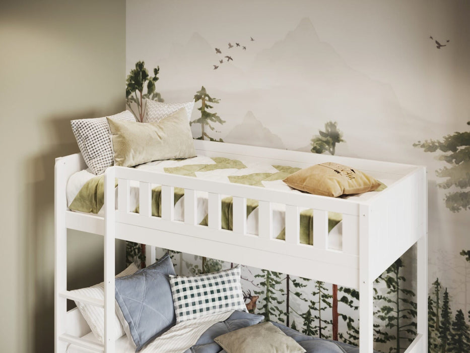 Flair FurnishingsFlair Bea Shorty Size (75cm x 175cm) Bunk Bed Frame White - Rest Relax