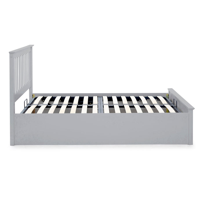 Manhattan Malmo Pearl Grey Wooden Ottoman Bed - Rest Relax