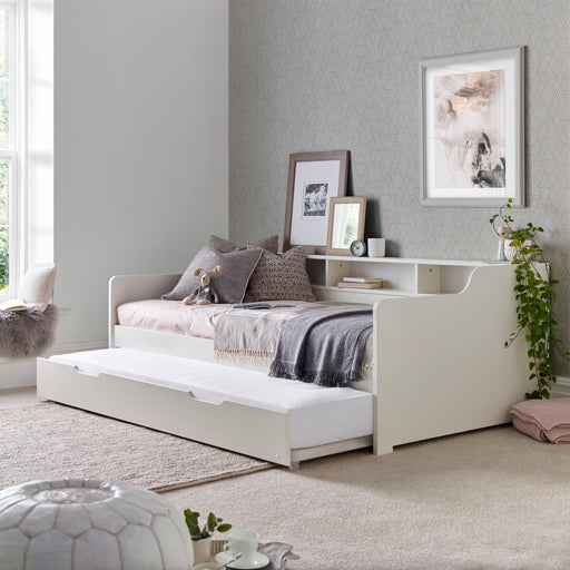 Furniture HausTrent White Wood Guest Single Bed - Rest Relax