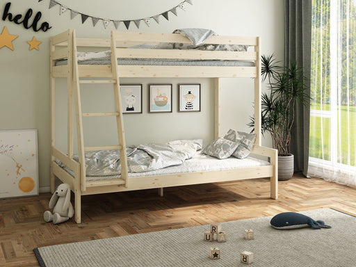 NoomiNoomi Nora Solid Wood Triple Bunk Bed Pine (FSC-Certified) - Rest Relax