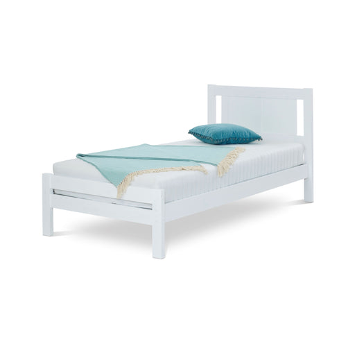 Rest Relax Grace Glory Solo White Wooden Single Bed Frame