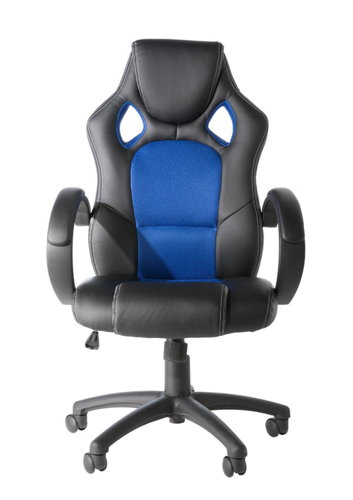 AlphasonAlphason Daytona Faux Leather Chair in Black and Blue - Rest Relax