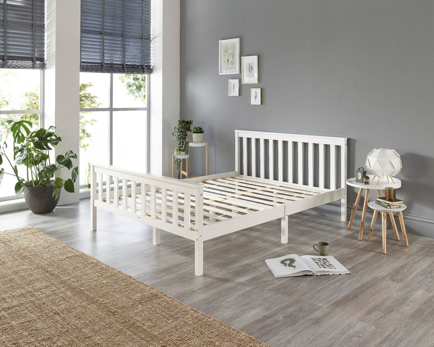 AspireAspire Atlantic Solid Wood White Bed Frame - Rest Relax