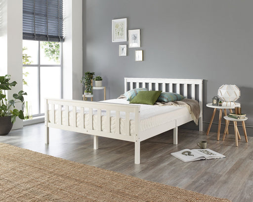 AspireAspire Atlantic Solid Wood White Bed Frame - Rest Relax