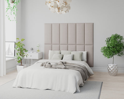 AspireAspire EasyMount Wall Mounted Upholstered Panels, Modular DIY Headboard in Eire Linen Fabric - Off White - Rest Relax
