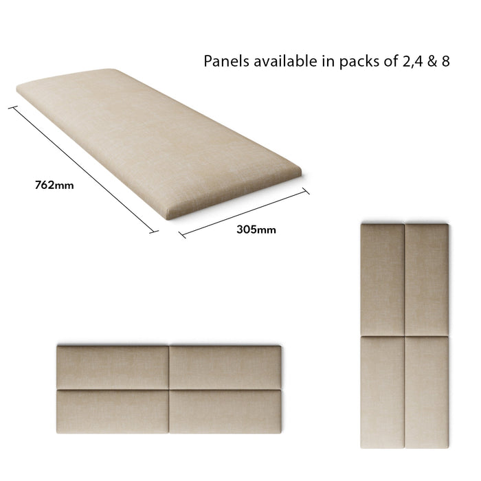 Aspire Wall Panel Headboard Velcro Packs in Malham Weave  - Cream