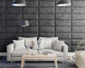 AspireAspire EasyMount Wall Mounted Upholstered Panels, Modular DIY Headboard in Mirazzi Velvet Fabric - Black - Rest Relax