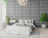 AspireAspire EasyMount Wall Mounted Upholstered Panels, Modular DIY Headboard in Saxon Twill Fabric - Grey - Rest Relax