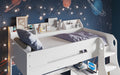 Flair Cosmic White Wooden Highsleeper Single Bed Flair Furnishings