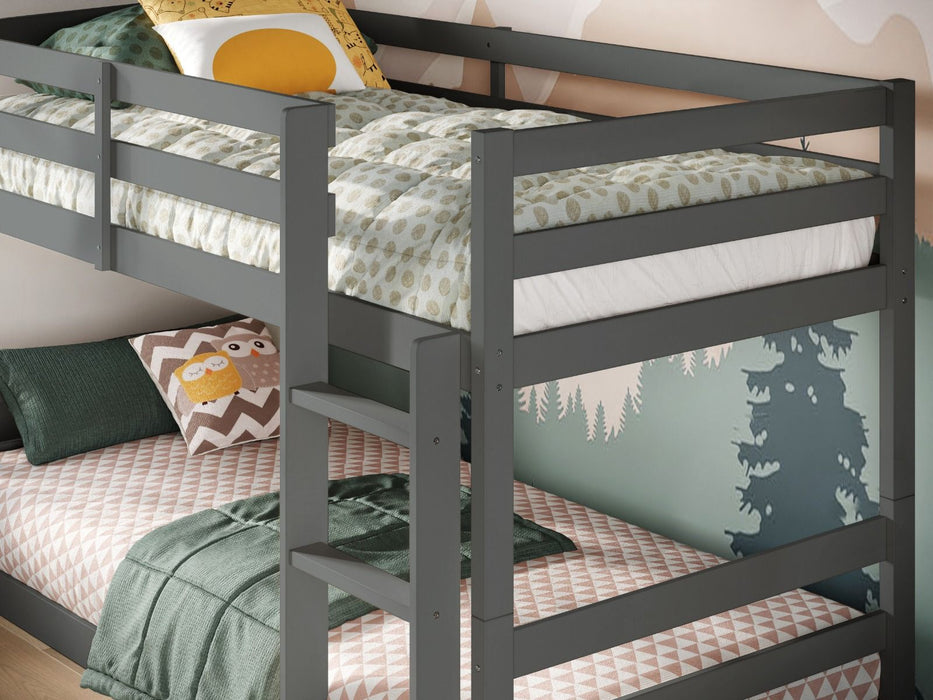 Flair FurnishingsFlair Furnishings Shasha Low Bunk Bed 3ft in Grey - Rest Relax