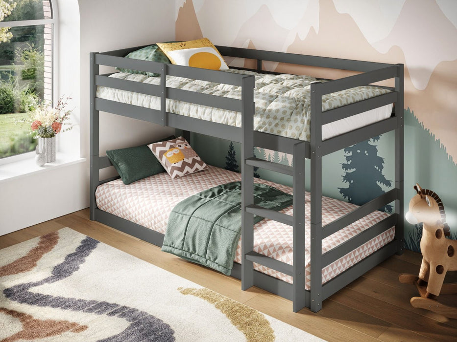 Flair FurnishingsFlair Furnishings Shasha Low Bunk Bed 3ft in Grey - Rest Relax