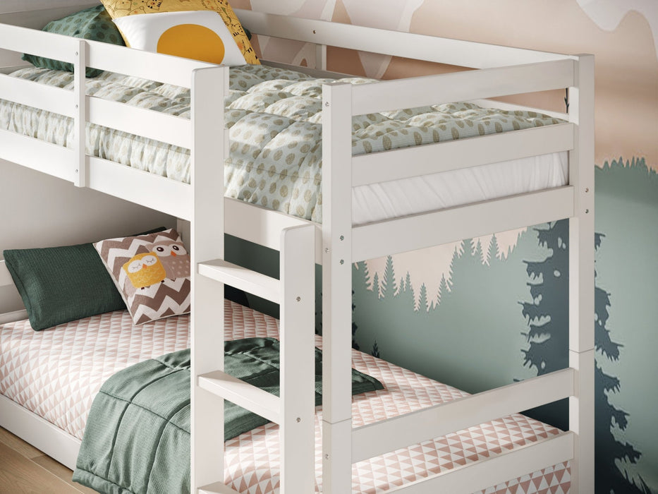 Flair FurnishingsFlair Shasha Shorty Size (75cm x 175cm) Bunk Bed Frame White - Rest Relax