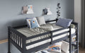 Flair Zoom Wooden Detachable Bunk Single Bed in Grey Flair Furnishings