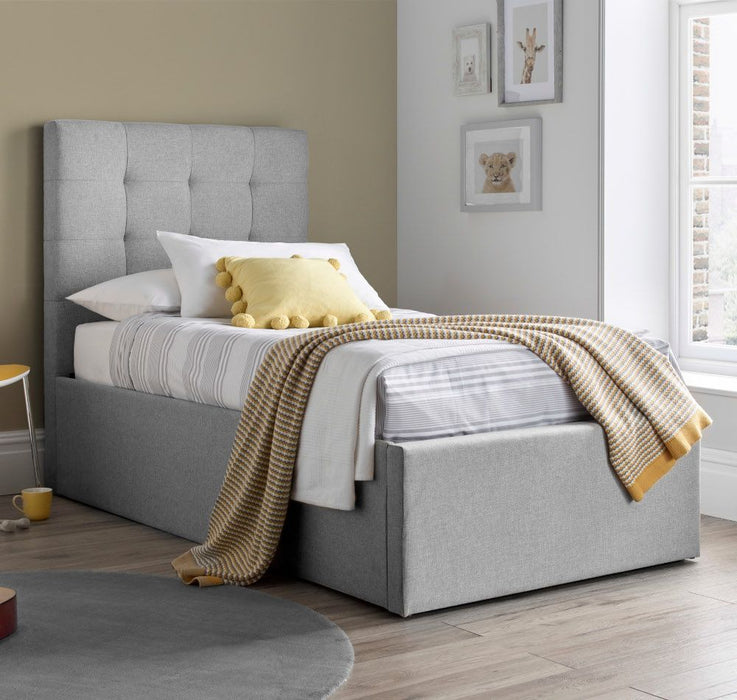 Furniture HausCayson Grey Fabric Ottoman Single Bed - Rest Relax