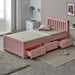 Lively pink cabin bed angle.