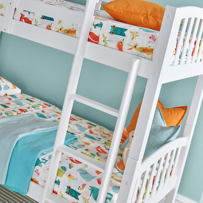 Melissa White Wooden Bunk Single Bed