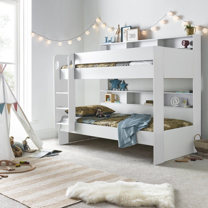 Furniture HausOlive White Wooden Storage Bunk Single Bed - Rest Relax