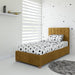 Furniture HausOlivia Fabric Ottoman Single Bed, Plush Velvet Fabric - Ochre - Rest Relax