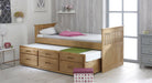 Furniture HausPhoenix Captains Waxed Pine Wooden Guest Single Bed - Rest Relax