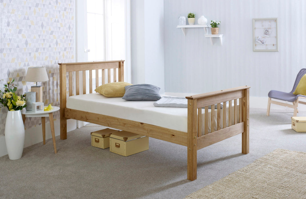 Furniture HausSummer Wax Pine Wooden Single Bed - Rest Relax