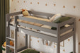 NoomiNoomi Nora Solid Wood Shorty Bunk Bed Grey (FSC Certified) - Rest Relax