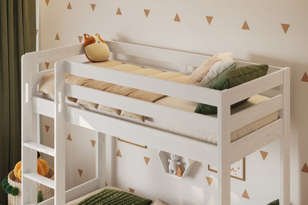 NoomiNoomi Nora Solid Wood Shorty Bunk Bed White (FSC Certified) - Rest Relax