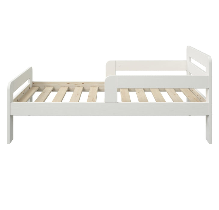NoomiNoomi Wooden Toddler Cot Bed With Side Rails White (FSC-Certified) - Rest Relax