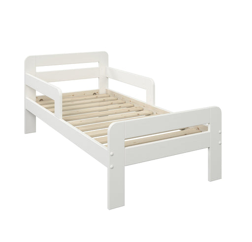 NoomiNoomi Wooden Toddler Cot Bed With Side Rails White (FSC-Certified) - Rest Relax