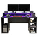 Rest RelaxRest Relax Simulator Gaming Desk in Black with LED Lights - Rest Relax